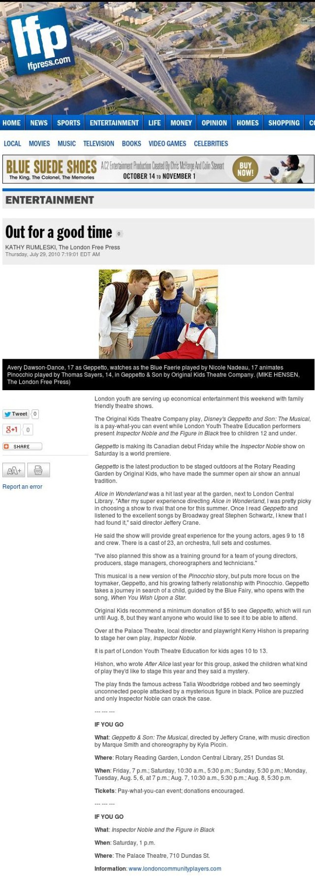 Inspector Noble featured in London Free Press!