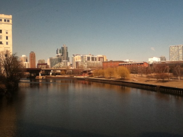 My first glimpse of Chicago, from the train!