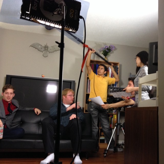 On the set of "After I Lost You"