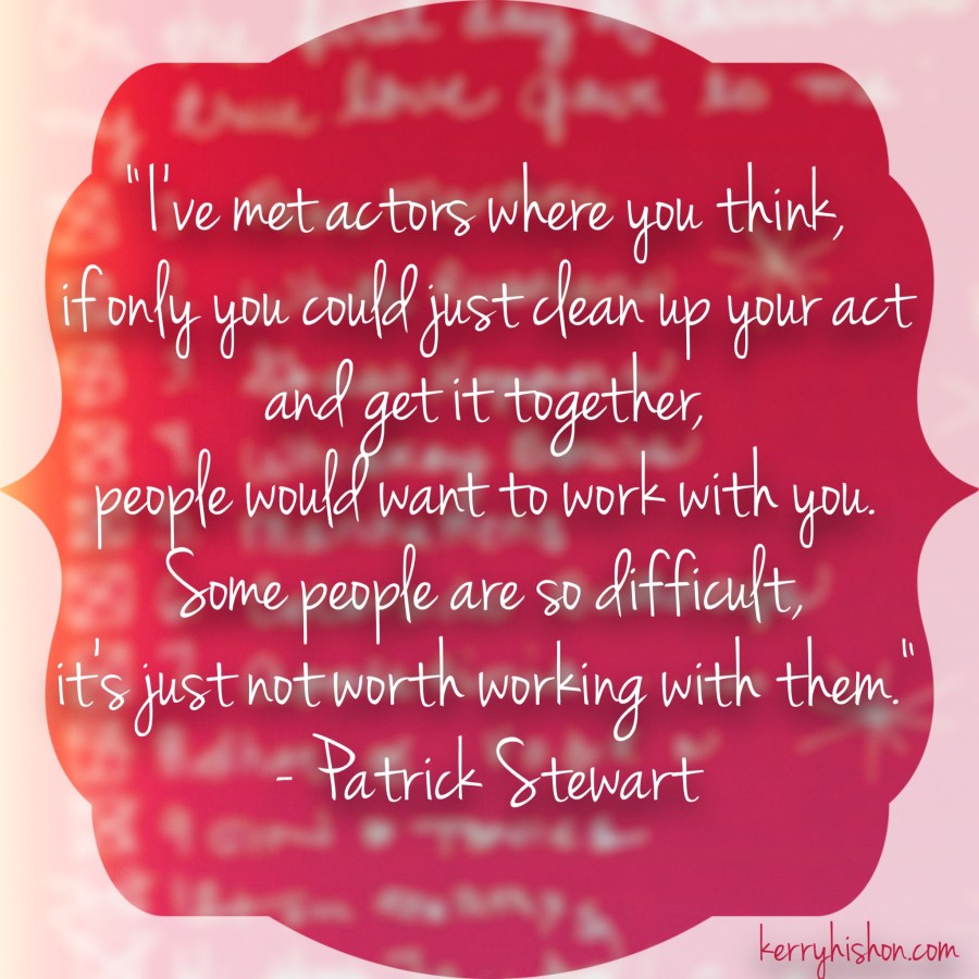 Wednesday Words of Wisdom - Patrick Stewart