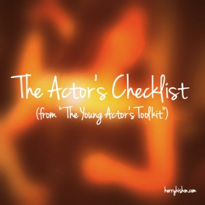 The Actor's Checklist