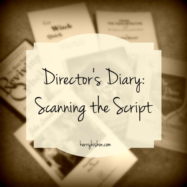 Director's Diary: Scanning the Script